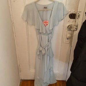 Show Me Your Mumu - blue chiffon dress, new, XS